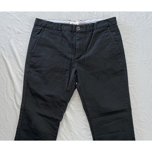 Perk Slim Fit Stretch Flat Front Cotton Chino Pants. Black, Men's 33X30.5. EUC! - Picture 5 of 8